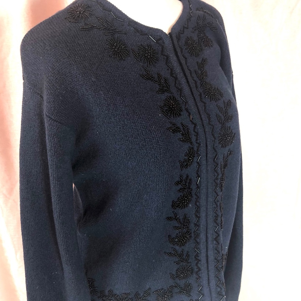 Vintage Embroidered  sweater medium beaded sweater